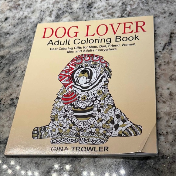 Other - Intricate Dog Coloring Book with Black and Tan Design